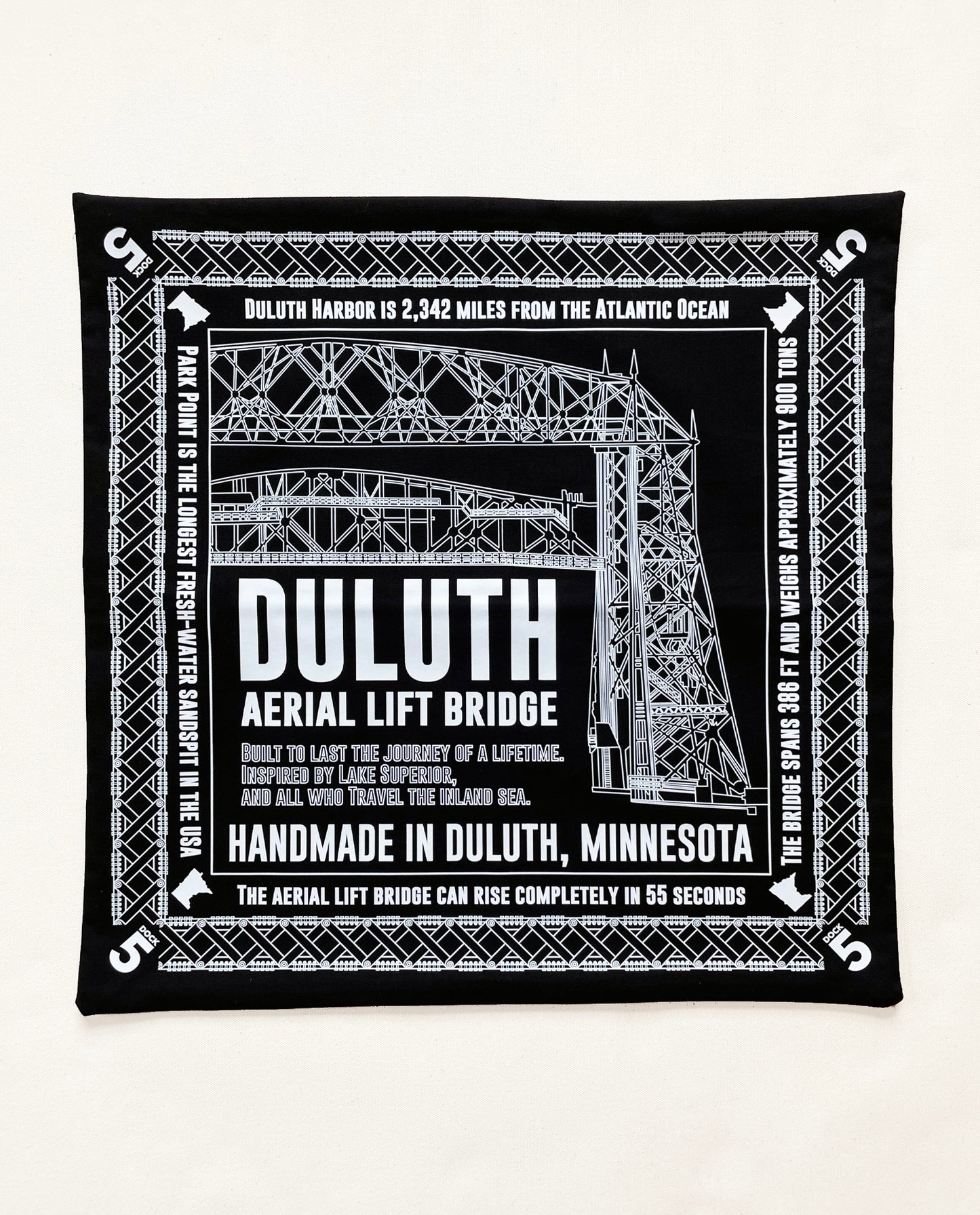 Bandana Pillow Covers: Aerial Lift Bridge