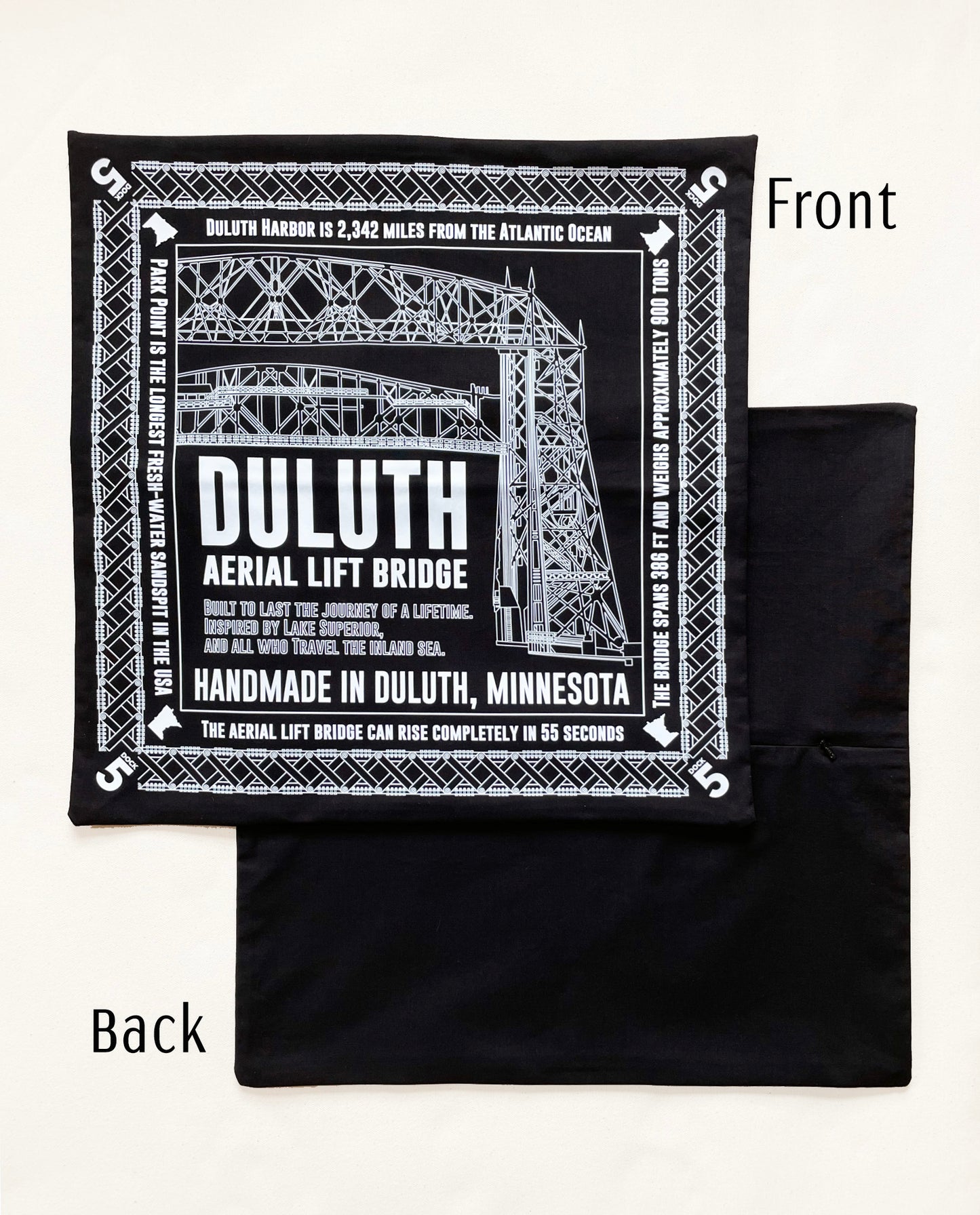 Bandana Pillow Covers: Aerial Lift Bridge